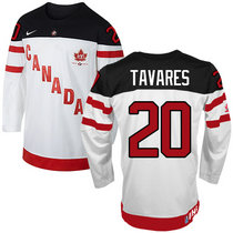 Team Canada #20 John Tavares White 100th Anniversary Authentic Stitched NHL Jerseys