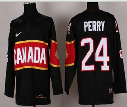 Team Canada #24 Corey Perry Black 2014 Olympics Stitched NHL Jersey
