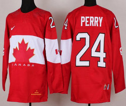 Team Canada #24 Corey Perry Red 2014 Olympics Stitched NHL Jersey