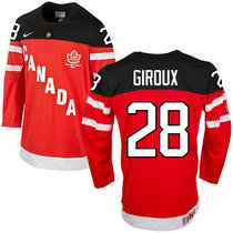 Team Canada #28 Claude Giroux Red 100th Anniversary Authentic Stitched NHL Jerseys