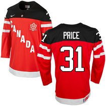 Team Canada #31 Carey Price Red 100th Anniversary Authentic Stitched NHL Jerseys