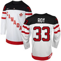 Team Canada #33 Patrick Roy White 100th Anniversary Authentic Stitched NHL Jerseys