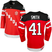 Team Canada #41 Mike Smith Red 100th Anniversary Authentic Stitched NHL Jerseys