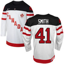 Team Canada #41 Mike Smith White 100th Anniversary Authentic Stitched NHL Jerseys
