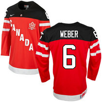Team Canada #6 Shea Weber Red 100th Anniversary Authentic Stitched NHL Jerseys