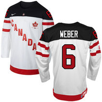 Team Canada #6 Shea Weber White 100th Anniversary Authentic Stitched NHL Jerseys