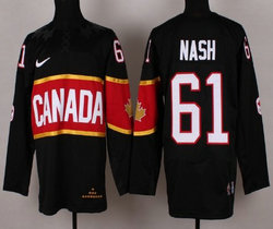 Team Canada #61 Rick Nash Black 2014 Olympics Stitched NHL Jersey