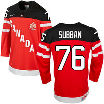Team Canada #76 P.K Subban Red 100th Anniversary Authentic Stitched NHL Jerseys