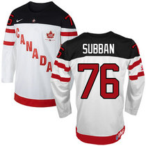 Team Canada #76 P.K Subban White 100th Anniversary Authentic Stitched NHL Jerseys