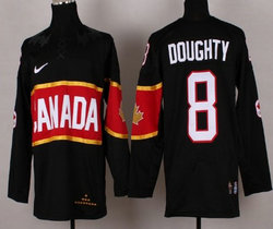 Team Canada #8 Drew Doughty Black 2014 Olympics Stitched NHL Jersey