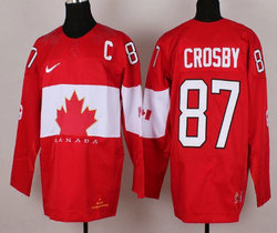 Team Canada #87 Sidney Crosby Red 2014 Olympics Stitched NHL Jersey