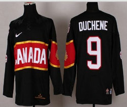 Team Canada #9 Matt Duchene Black 2014 Olympics Stitched NHL Jersey