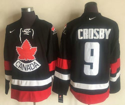 Team Canada #9 Sidney Crosby 2002 Olympic Nike Throwback Stitched NHL Jersey