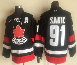Team Canada #91 Joe Sakic 2002 Olympic Nike Throwback Stitched NHL Jersey