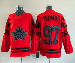 Team Canada #97 Connor McDavid Red 2022 Beijing Winter Olympic Stitched NHL Jersey