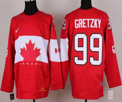 Team Canada #99 Wayne Gretzky Red 2014 Olympics Stitched NHL Jersey