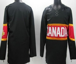 Team Canada Blank Black 2014 Olympics Stitched NHL Jersey