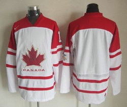 Team Canada Blank White 2010 Olympics Stitched NHL Jersey
