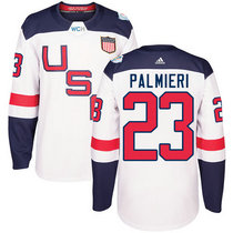 Team USA #23 Kyle Palmieri White Home 2016 World Cup Authentic Stitched Hockey Jersey