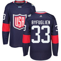 Team USA #33 Dustin Byfuglien Navy Blue Away 2016 World Cup Authentic Stitched Hockey Jersey