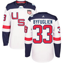 Team USA #33 Dustin Byfuglien White Home 2016 World Cup Authentic Stitched Hockey Jersey