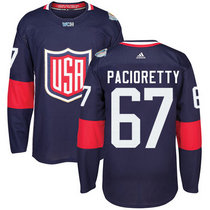 Team USA #67 Max Pacioretty Navy Blue Away 2016 World Cup Authentic Stitched Hockey Jersey
