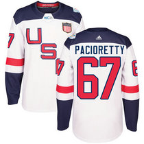 Team USA #67 Max Pacioretty White Home 2016 World Cup Authentic Stitched Hockey Jersey