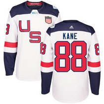 Team USA #88 Patrick Kane White Home 2016 World Cup Authentic Stitched Hockey Jersey