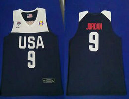 Team USA #9 Jordan Navy 2019 basketball World Cup jersey