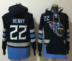 Tennessee Titans #22 Derrick Henry All Stitched Hooded Sweatshirt