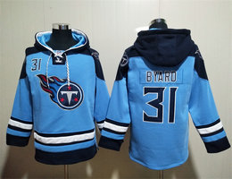 Tennessee Titans #31 Kevin Byard Light Blue light blue All Stitched Hooded Sweatshirt