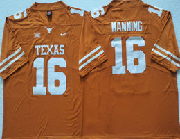 Texas Longhorns #16 Peyton Manning Orange 2024 Authentic Stitched NCAA Jersey