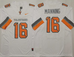 Tennessee Volunteers #16 Peyton Manning White 2025 Authentic stitched Football jersey
