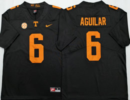 Tennessee Volunteers #6 Joey Aguilar Black NCAA Stitched Jerseys