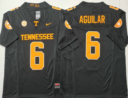 Tennessee Volunteers #6 Joey Aguilar Black Sleeve with patch NCAA Stitched Jersey