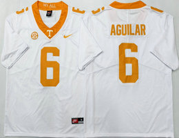 Tennessee Volunteers #6 Joey Aguilar White NCAA Stitched Jersey