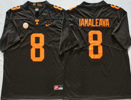 Tennessee Volunteers #8 Nico Iamaleava Black College Authentic Stitched NCAA Jersey