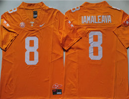 Tennessee Volunteers #8 Nico Iamaleava Orange Collar With logo F.U.S.E Authentic stitched Football jersey