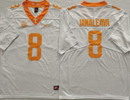 Tennessee Volunteers #8 Nico Iamaleava White College Authentic Stitched NCAA Jersey