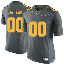 Tennessee Volunteers Customized Grey College Authentic Stitched NCAA Jersey