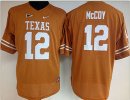 Texas Longhorns #12 Colt McCoy Gold NCAA Jersey