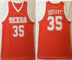 Texas Longhorns #35 Kevin Durant Orange College Basketball Jersey