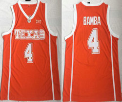 Texas Longhorns #4 Mohamed banchero Orange College Basketball Jersey