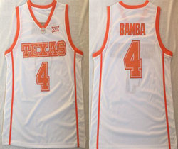 Texas Longhorns #4 Mohamed Bamba White College Basketball Jersey