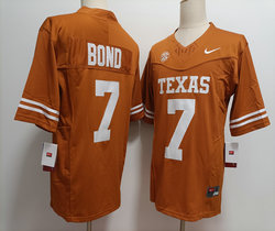 Texas Longhorns #7 Isaiah Bond Yellow F.U.S.E Stitched NCAA Jersey