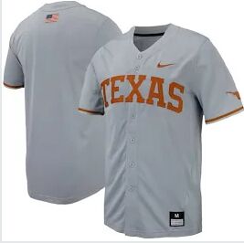 Texas Longhorns Blank Gray Authentic Stitched NCAA Jersey
