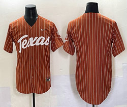 Texas Longhorns Blank Orange Pinstripe Joint Baseball Jersey