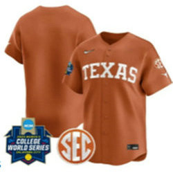Texas Longhorns Blank Orange With Independence Day patch Joint Baseball Jersey