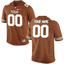 Texas Longhorns Customized College Brunt Orange Authentic Stitched NCAA Jersey