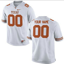 Texas Longhorns Customized College White Authentic Stitched NCAA Jersey